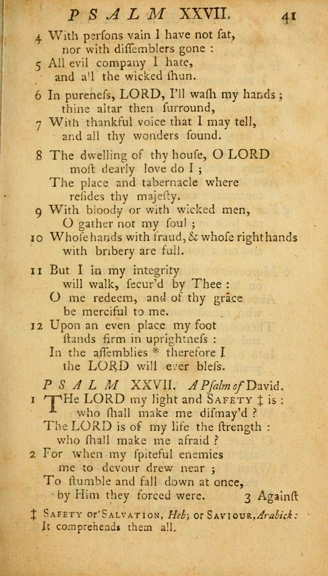 The Psalms, Hymns and Spiritual Songs of the Old and New Testament, faithully translated into English metre: being the New England Psalm Book (Rev. and Improved) page 41