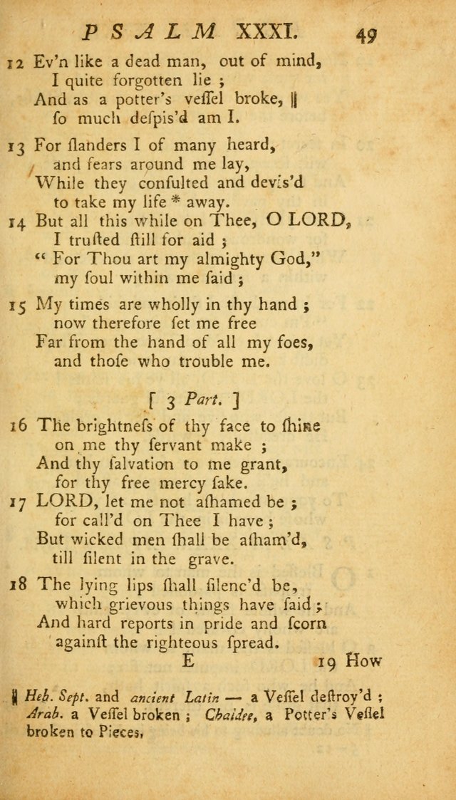 The Psalms, Hymns and Spiritual Songs of the Old and New Testament, faithully translated into English metre: being the New England Psalm Book (Rev. and Improved) page 49