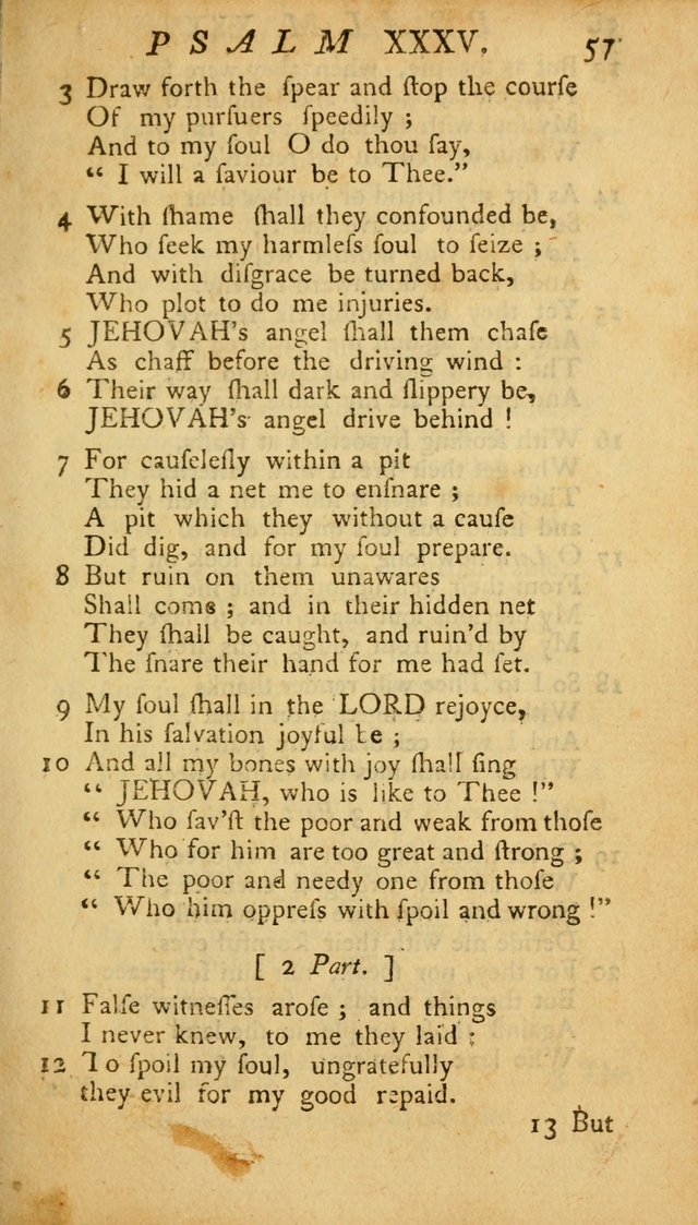 The Psalms, Hymns and Spiritual Songs of the Old and New Testament, faithully translated into English metre: being the New England Psalm Book (Rev. and Improved) page 57