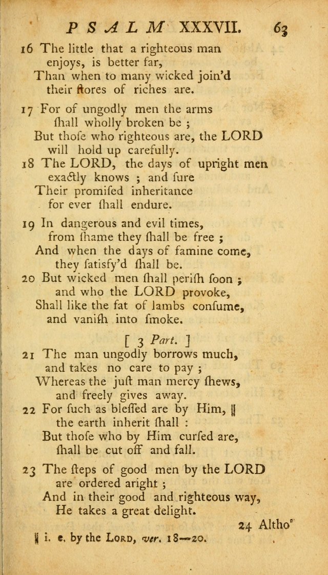 The Psalms, Hymns and Spiritual Songs of the Old and New Testament, faithully translated into English metre: being the New England Psalm Book (Rev. and Improved) page 63