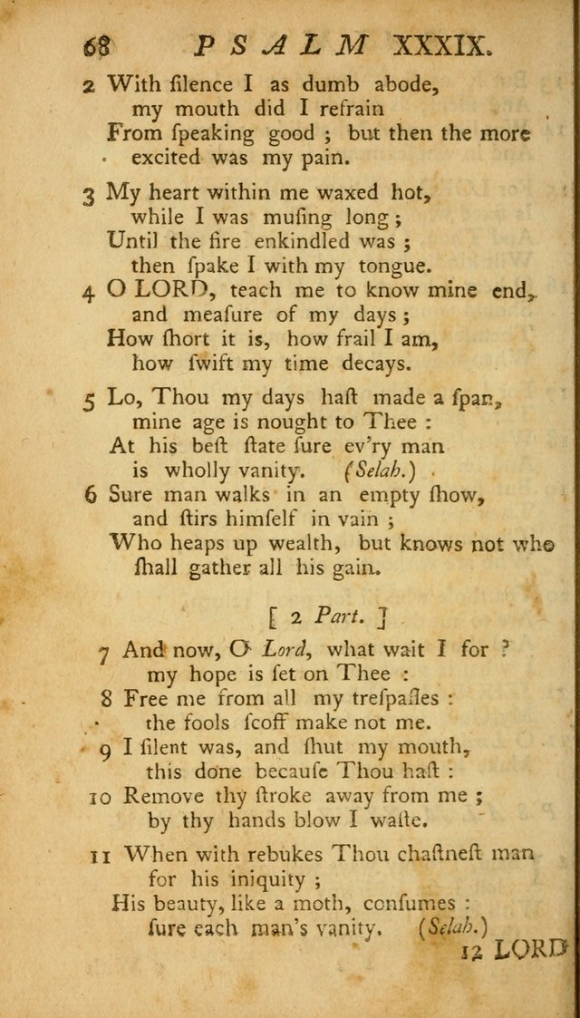 The Psalms, Hymns and Spiritual Songs of the Old and New Testament, faithully translated into English metre: being the New England Psalm Book (Rev. and Improved) page 68