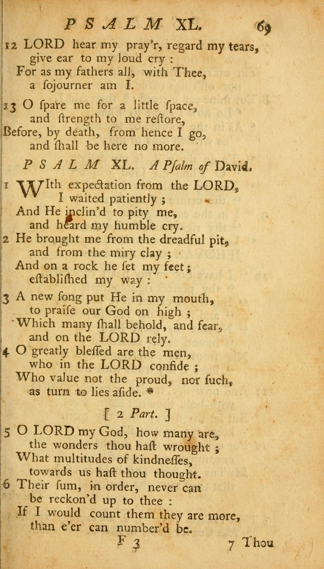 The Psalms, Hymns and Spiritual Songs of the Old and New Testament, faithully translated into English metre: being the New England Psalm Book (Rev. and Improved) page 69