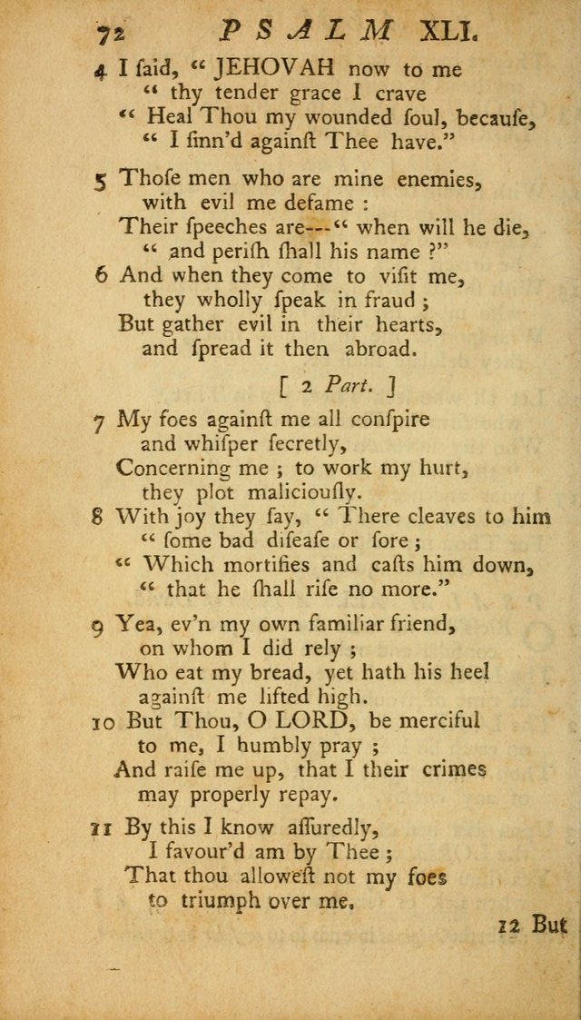 The Psalms, Hymns and Spiritual Songs of the Old and New Testament, faithully translated into English metre: being the New England Psalm Book (Rev. and Improved) page 72