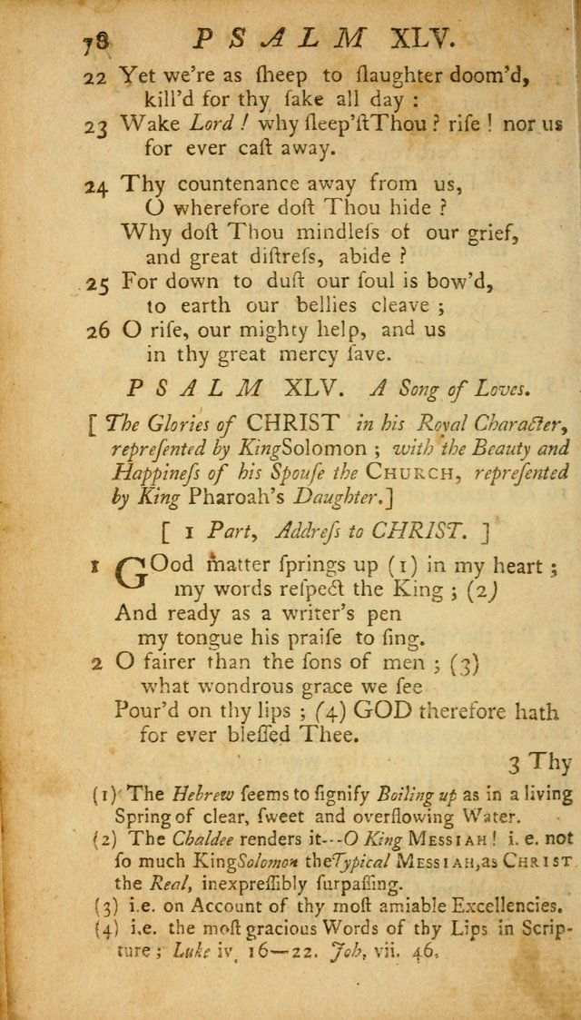 The Psalms, Hymns and Spiritual Songs of the Old and New Testament, faithully translated into English metre: being the New England Psalm Book (Rev. and Improved) page 78