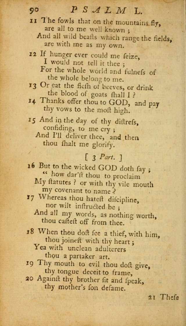 The Psalms, Hymns and Spiritual Songs of the Old and New Testament, faithully translated into English metre: being the New England Psalm Book (Rev. and Improved) page 90