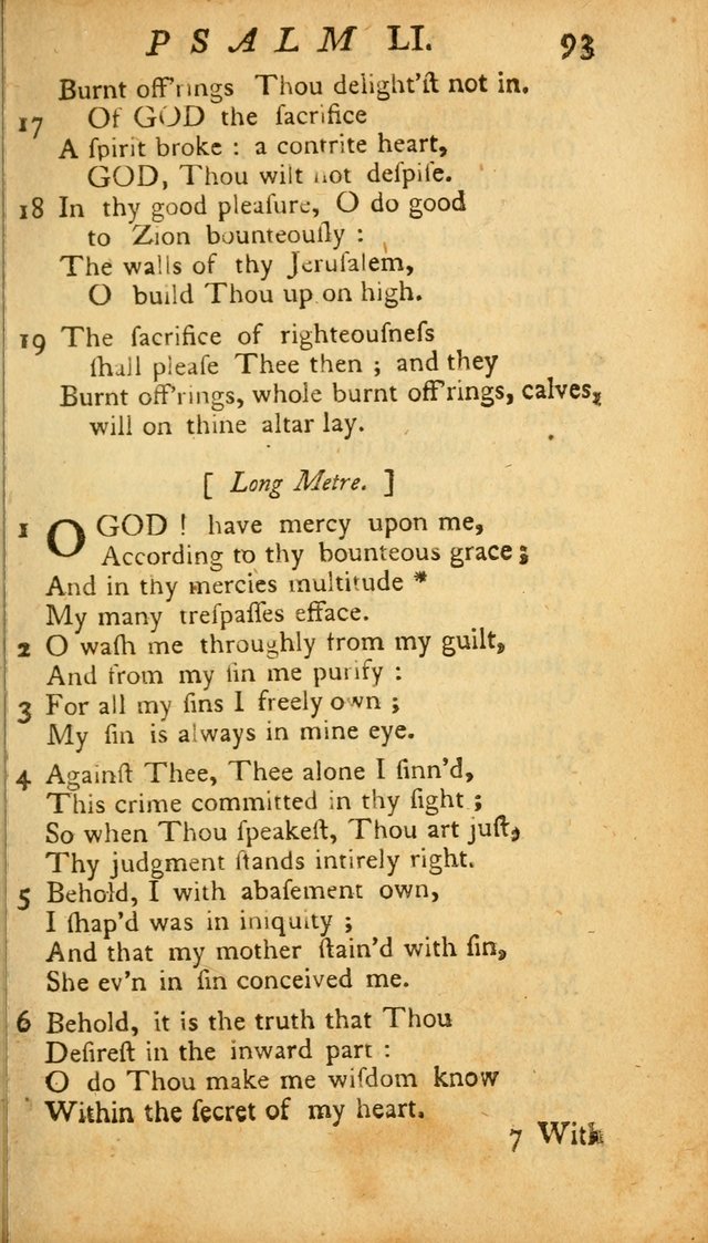 The Psalms, Hymns and Spiritual Songs of the Old and New Testament, faithully translated into English metre: being the New England Psalm Book (Rev. and Improved) page 93