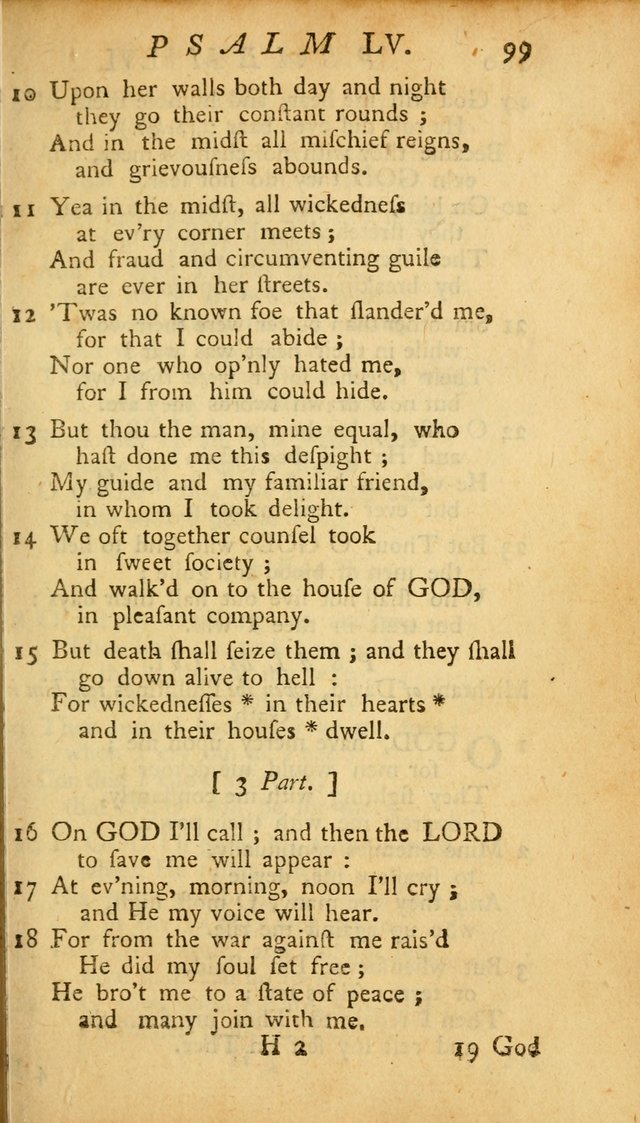 The Psalms, Hymns and Spiritual Songs of the Old and New Testament, faithully translated into English metre: being the New England Psalm Book (Rev. and Improved) page 99