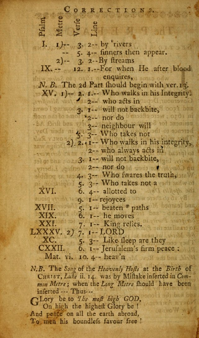 The Psalms, Hymns and Spiritual Songs of the Old and New Testament, faithully translated into English metre: being the New England Psalm Book (Rev. and Improved) page iv