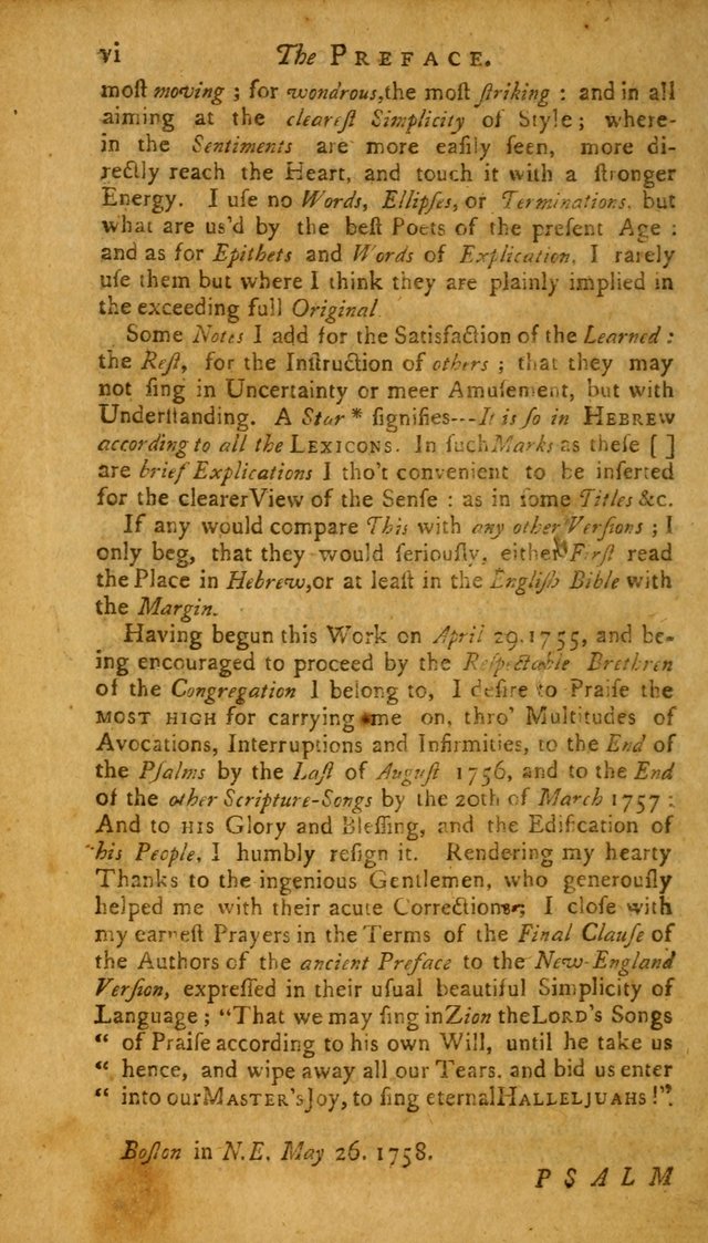 The Psalms, Hymns and Spiritual Songs of the Old and New Testament, faithully translated into English metre: being the New England Psalm Book (Rev. and Improved) page x