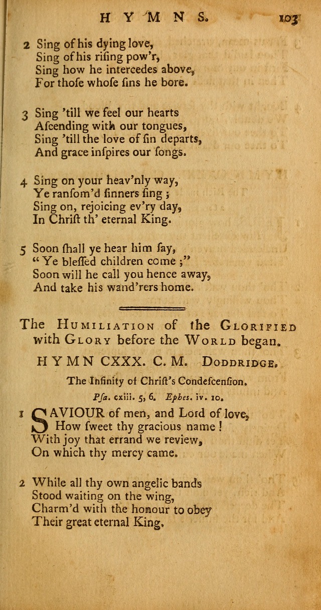 Psalms, Hymns and Spiritual Songs: selected and original, designed for the use of the Church Universal in public and private devotion page 103