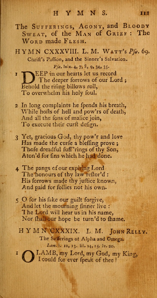 Psalms, Hymns and Spiritual Songs: selected and original, designed for the use of the Church Universal in public and private devotion page 111