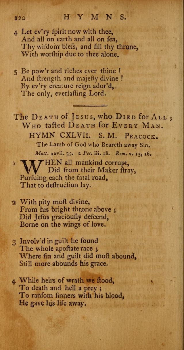 Psalms, Hymns and Spiritual Songs: selected and original, designed for the use of the Church Universal in public and private devotion page 120