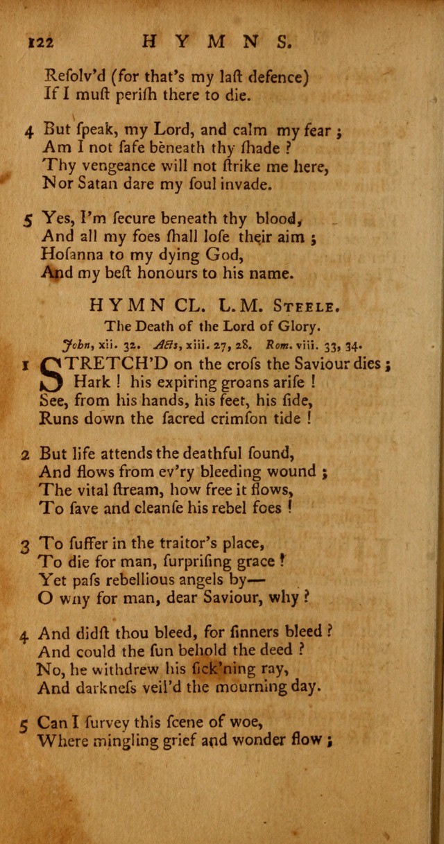 Psalms, Hymns and Spiritual Songs: selected and original, designed for the use of the Church Universal in public and private devotion page 122