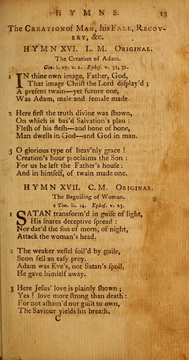 Psalms, Hymns and Spiritual Songs: selected and original, designed for the use of the Church Universal in public and private devotion page 13