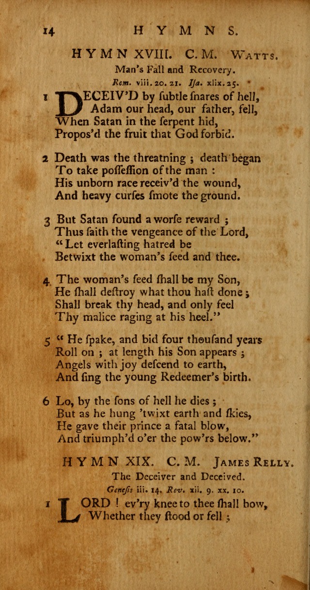 Psalms, Hymns and Spiritual Songs: selected and original, designed for the use of the Church Universal in public and private devotion page 14