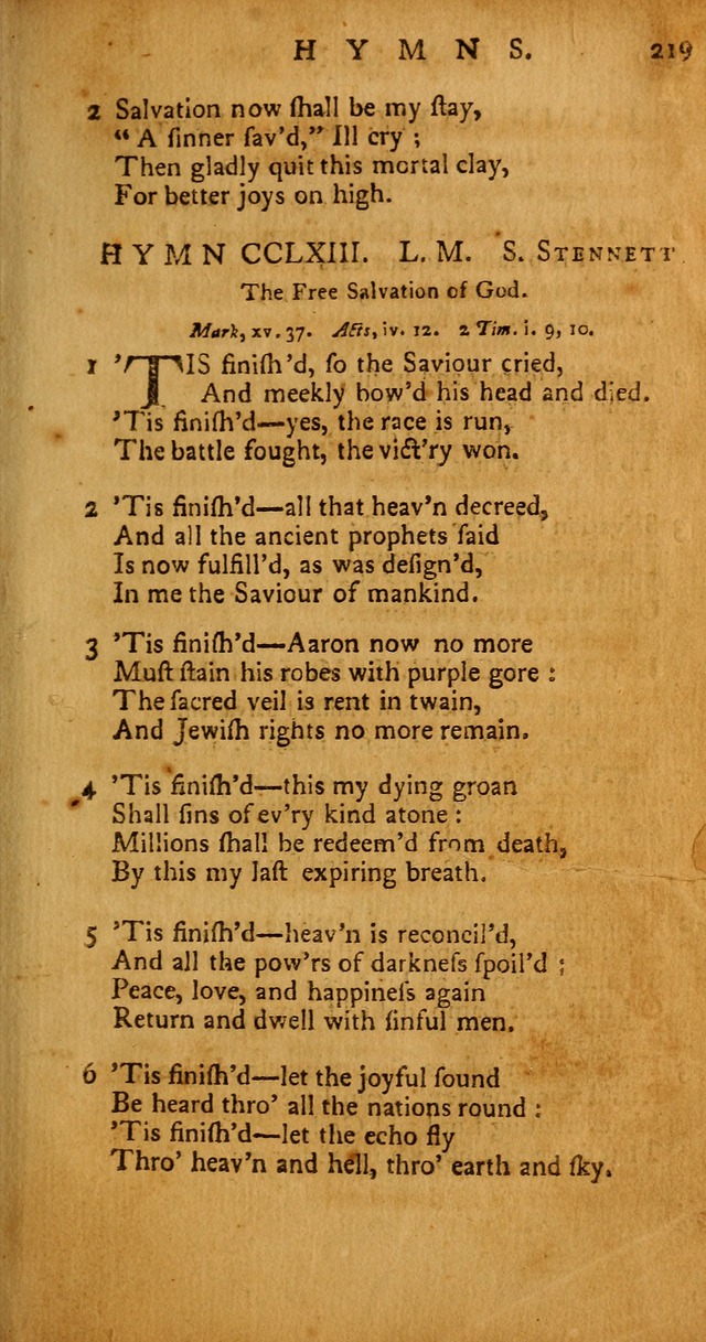 Psalms, Hymns and Spiritual Songs: selected and original, designed for the use of the Church Universal in public and private devotion page 219