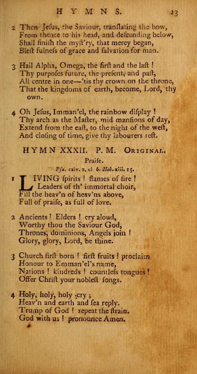 Psalms, Hymns and Spiritual Songs: selected and original, designed for the use of the Church Universal in public and private devotion page 23