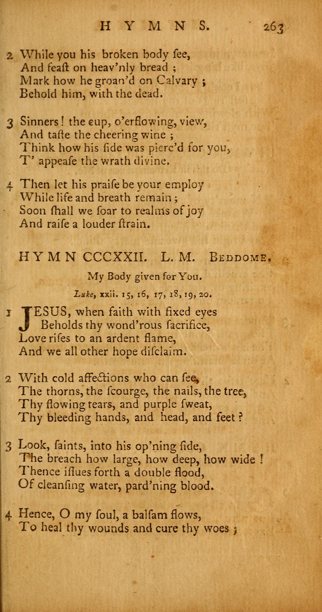 Psalms, Hymns and Spiritual Songs: selected and original, designed for the use of the Church Universal in public and private devotion page 263