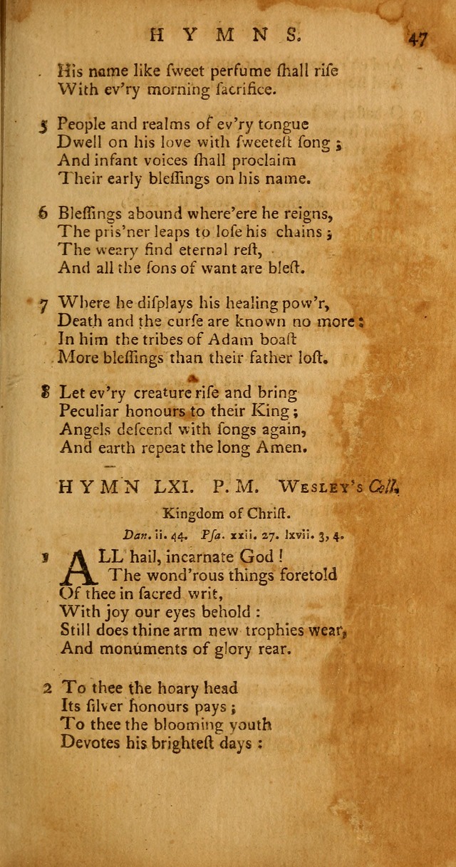 Psalms, Hymns and Spiritual Songs: selected and original, designed for the use of the Church Universal in public and private devotion page 47