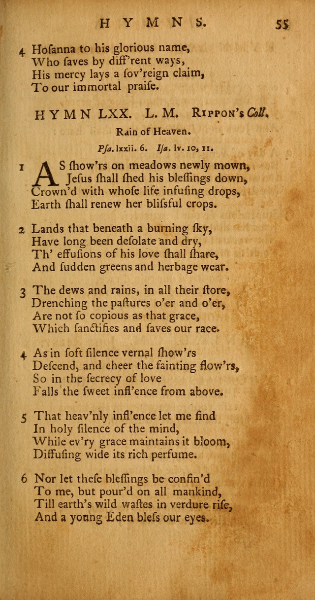 Psalms, Hymns and Spiritual Songs: selected and original, designed for the use of the Church Universal in public and private devotion page 55