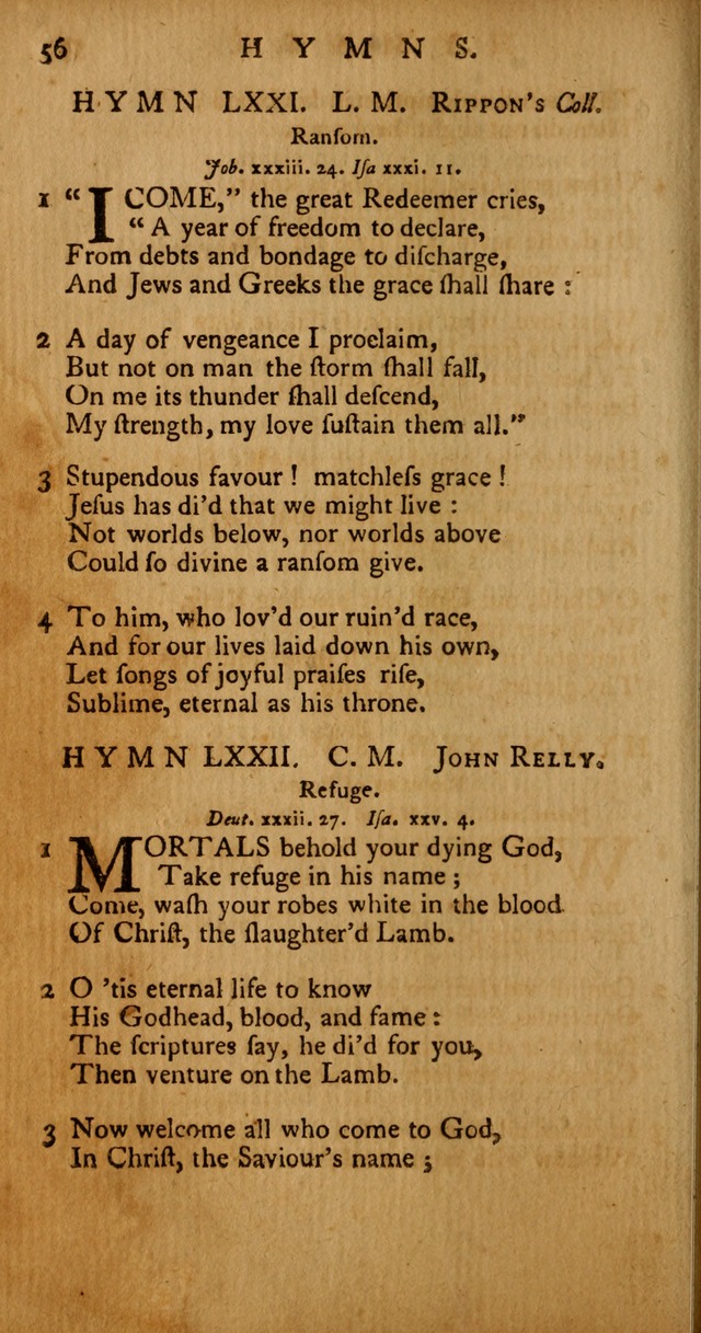 Psalms, Hymns and Spiritual Songs: selected and original, designed for the use of the Church Universal in public and private devotion page 56