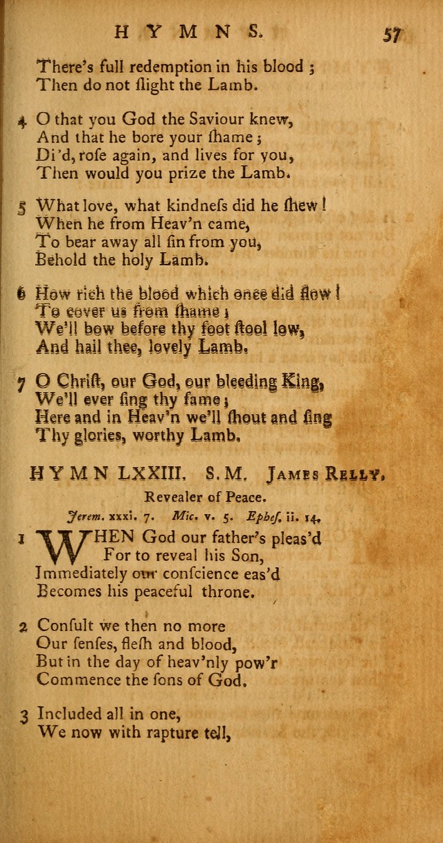 Psalms, Hymns and Spiritual Songs: selected and original, designed for the use of the Church Universal in public and private devotion page 57