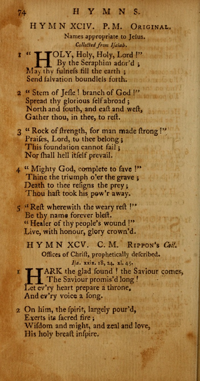 Psalms, Hymns and Spiritual Songs: selected and original, designed for the use of the Church Universal in public and private devotion page 74