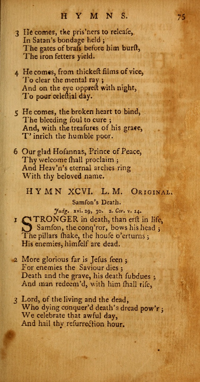 Psalms, Hymns and Spiritual Songs: selected and original, designed for the use of the Church Universal in public and private devotion page 75