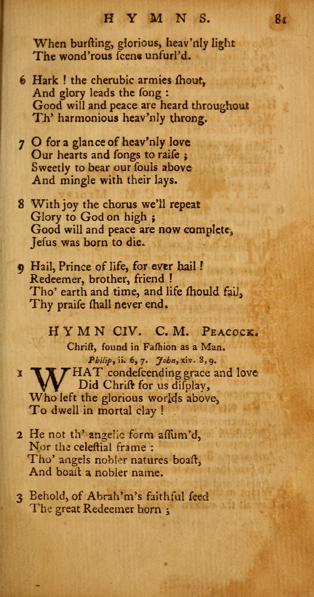 Psalms, Hymns and Spiritual Songs: selected and original, designed for the use of the Church Universal in public and private devotion page 81