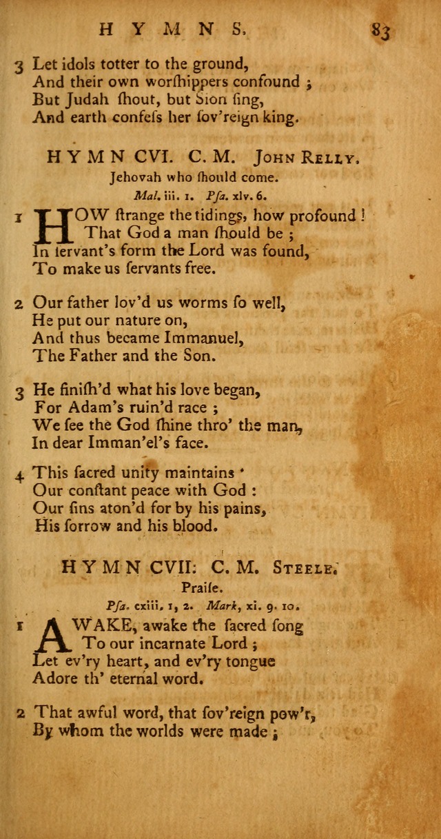 Psalms, Hymns and Spiritual Songs: selected and original, designed for the use of the Church Universal in public and private devotion page 83