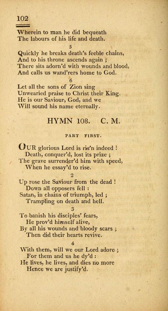 Psalms, Hymns and Spiritual Songs: selected and designed for the use of  the church universal, in public and private devotion; with an appendix, containing the original hymns omitted in the last ed. page 104