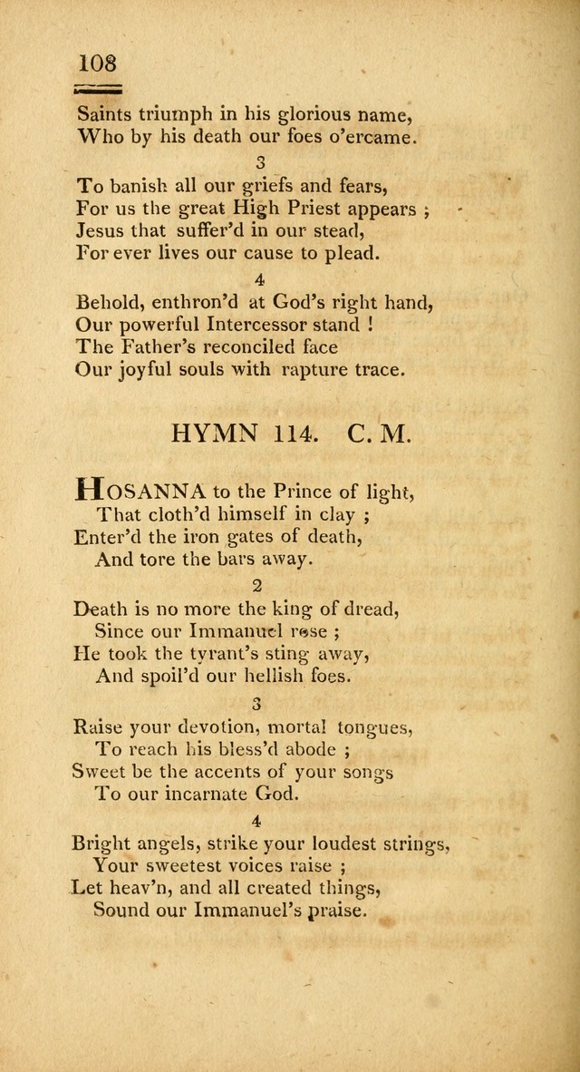 Psalms, Hymns and Spiritual Songs: selected and designed for the use of  the church universal, in public and private devotion; with an appendix, containing the original hymns omitted in the last ed. page 110