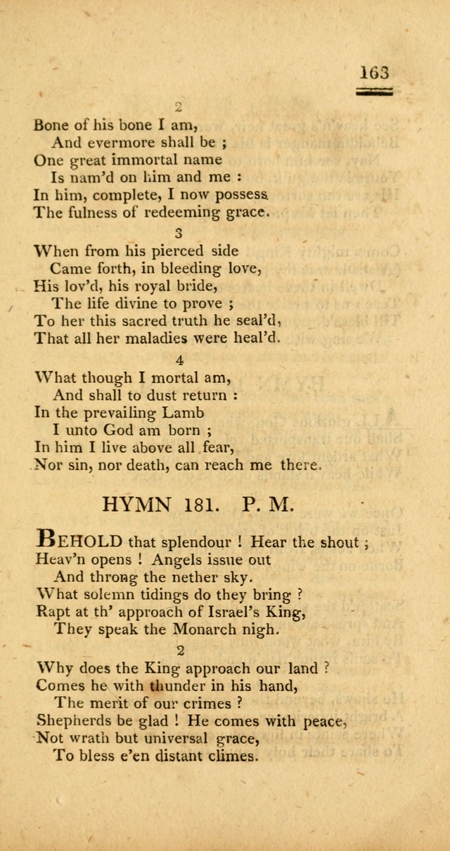 Psalms, Hymns and Spiritual Songs: selected and designed for the use of  the church universal, in public and private devotion; with an appendix, containing the original hymns omitted in the last ed. page 165