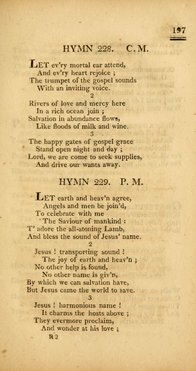 Psalms, Hymns and Spiritual Songs: selected and designed for the use of  the church universal, in public and private devotion; with an appendix, containing the original hymns omitted in the last ed. page 199