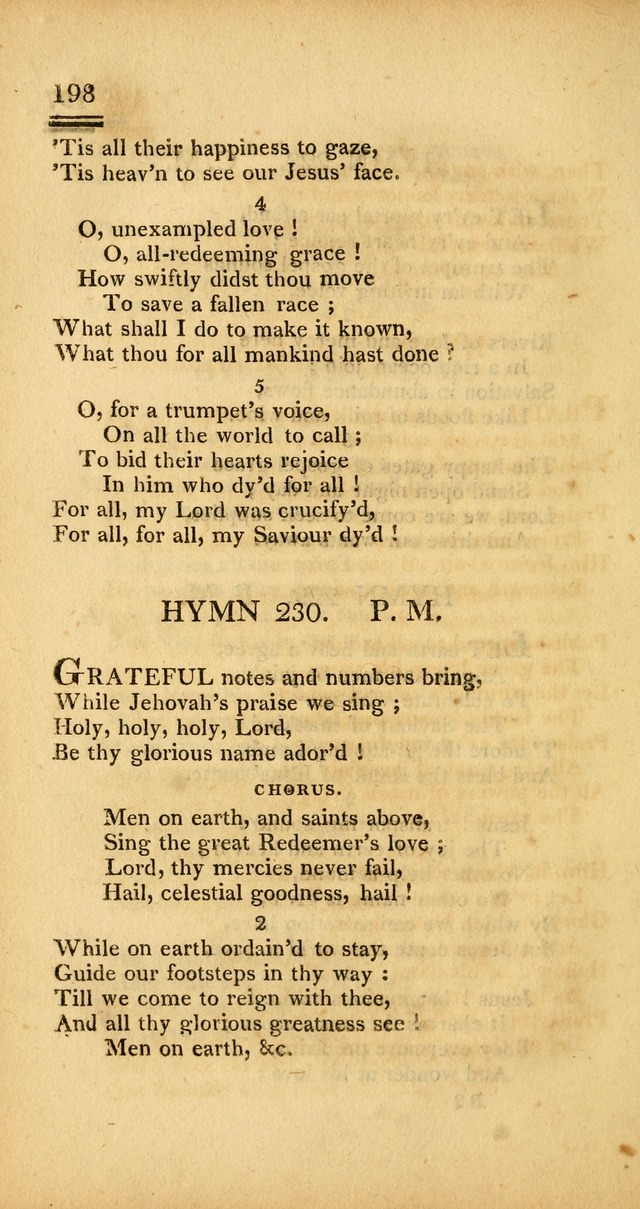 Psalms, Hymns and Spiritual Songs: selected and designed for the use of  the church universal, in public and private devotion; with an appendix, containing the original hymns omitted in the last ed. page 200