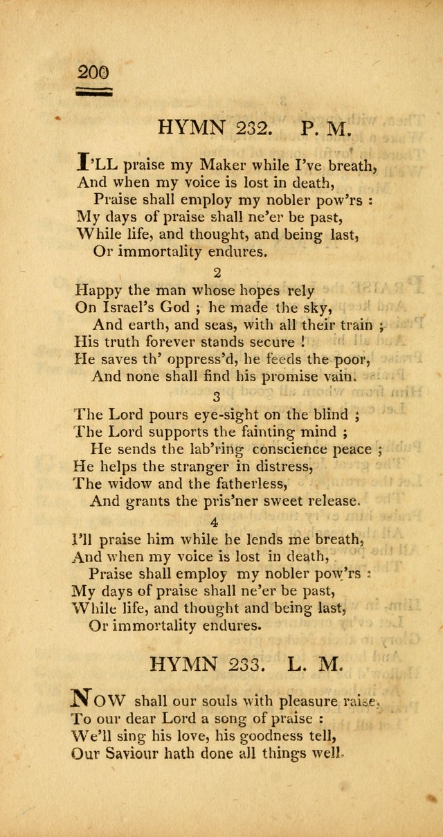 Psalms, Hymns and Spiritual Songs: selected and designed for the use of  the church universal, in public and private devotion; with an appendix, containing the original hymns omitted in the last ed. page 202