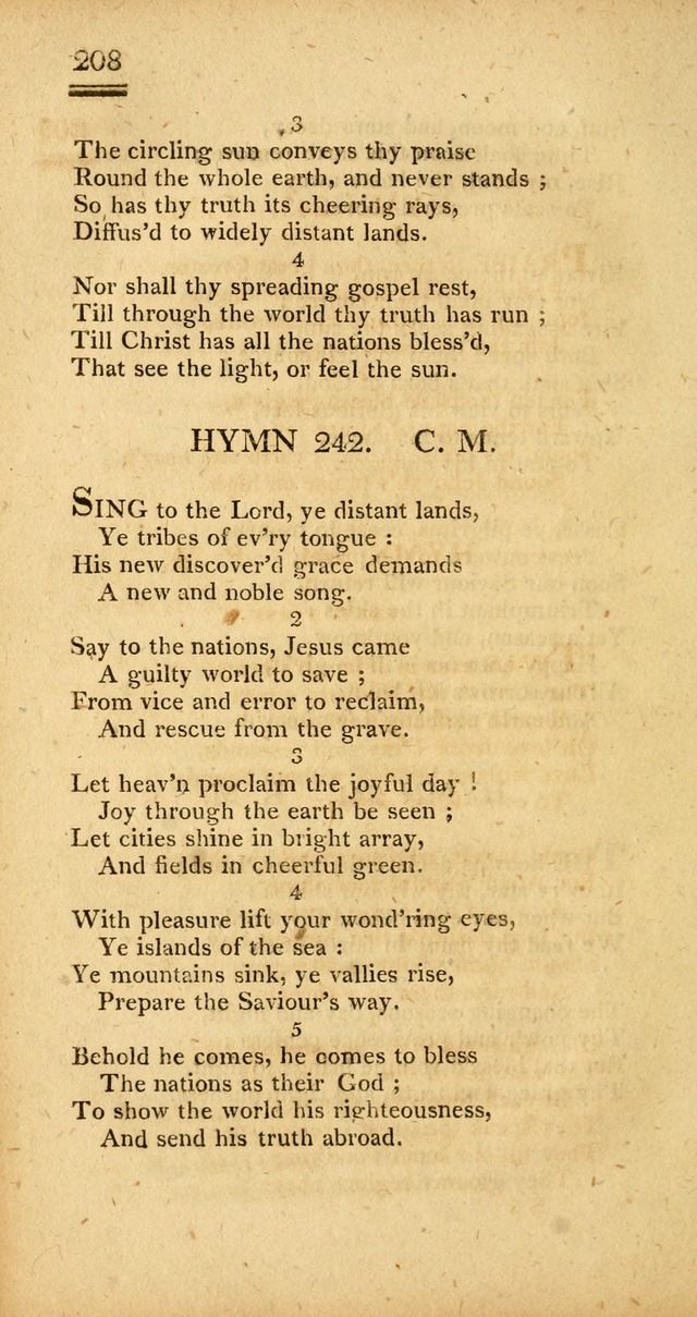 Psalms, Hymns and Spiritual Songs: selected and designed for the use of  the church universal, in public and private devotion; with an appendix, containing the original hymns omitted in the last ed. page 210