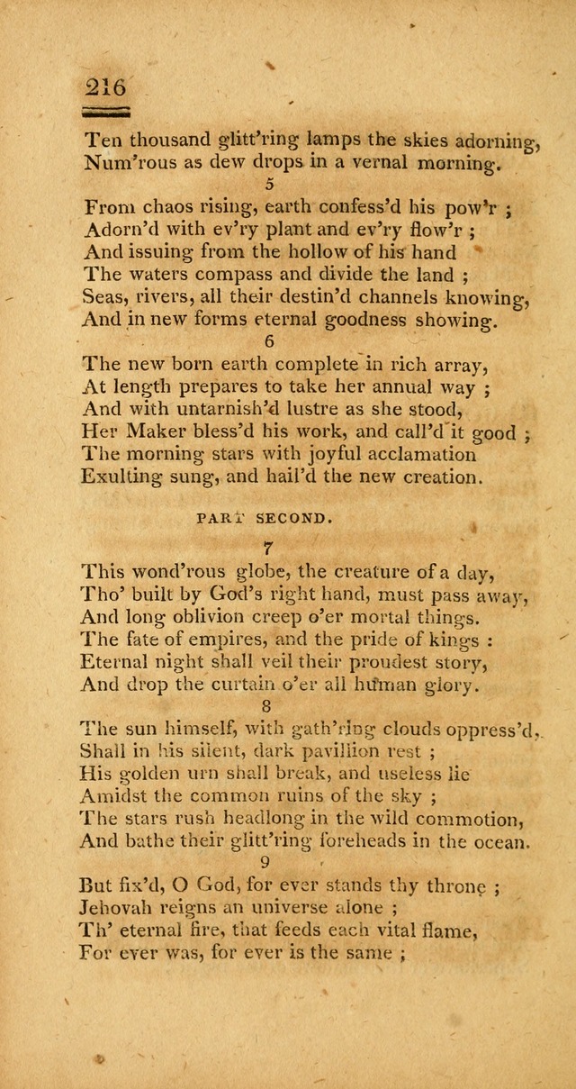 Psalms, Hymns and Spiritual Songs: selected and designed for the use of  the church universal, in public and private devotion; with an appendix, containing the original hymns omitted in the last ed. page 218