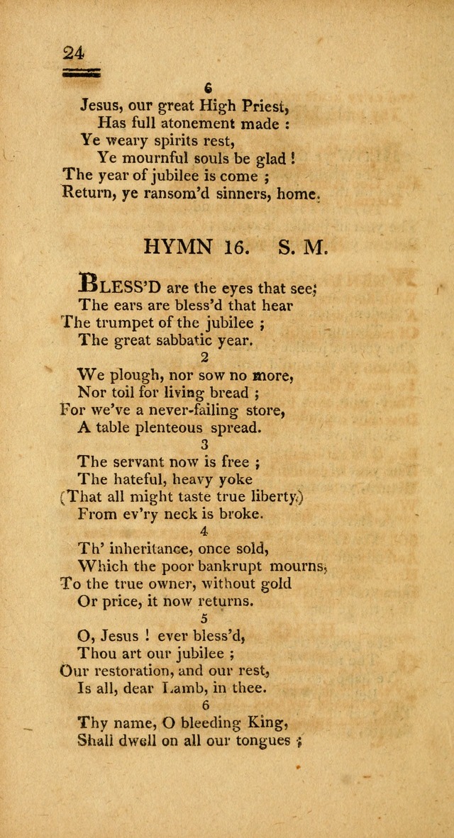 Psalms, Hymns and Spiritual Songs: selected and designed for the use of  the church universal, in public and private devotion; with an appendix, containing the original hymns omitted in the last ed. page 24