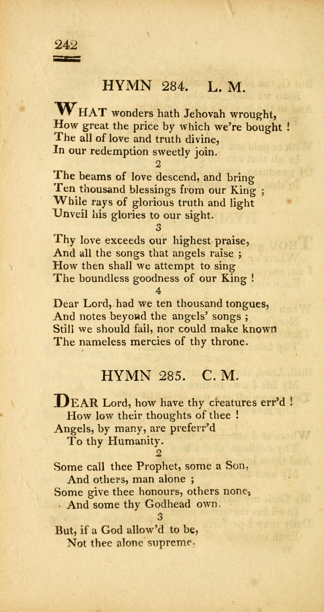 Psalms, Hymns and Spiritual Songs: selected and designed for the use of  the church universal, in public and private devotion; with an appendix, containing the original hymns omitted in the last ed. page 244