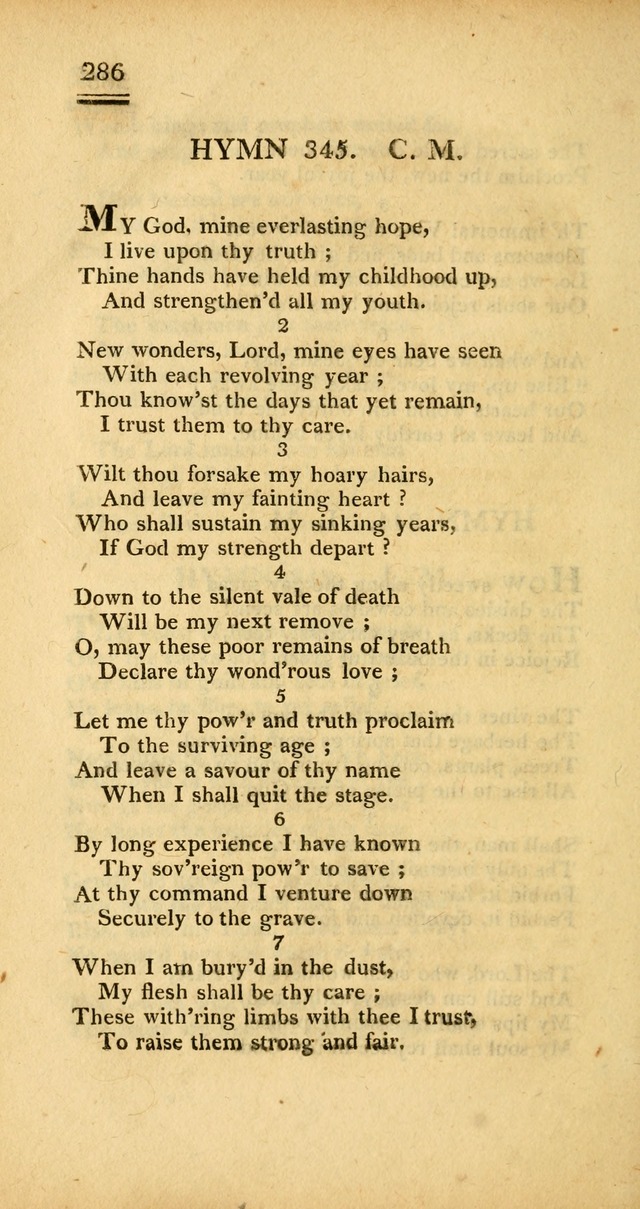 Psalms, Hymns and Spiritual Songs: selected and designed for the use of  the church universal, in public and private devotion; with an appendix, containing the original hymns omitted in the last ed. page 288