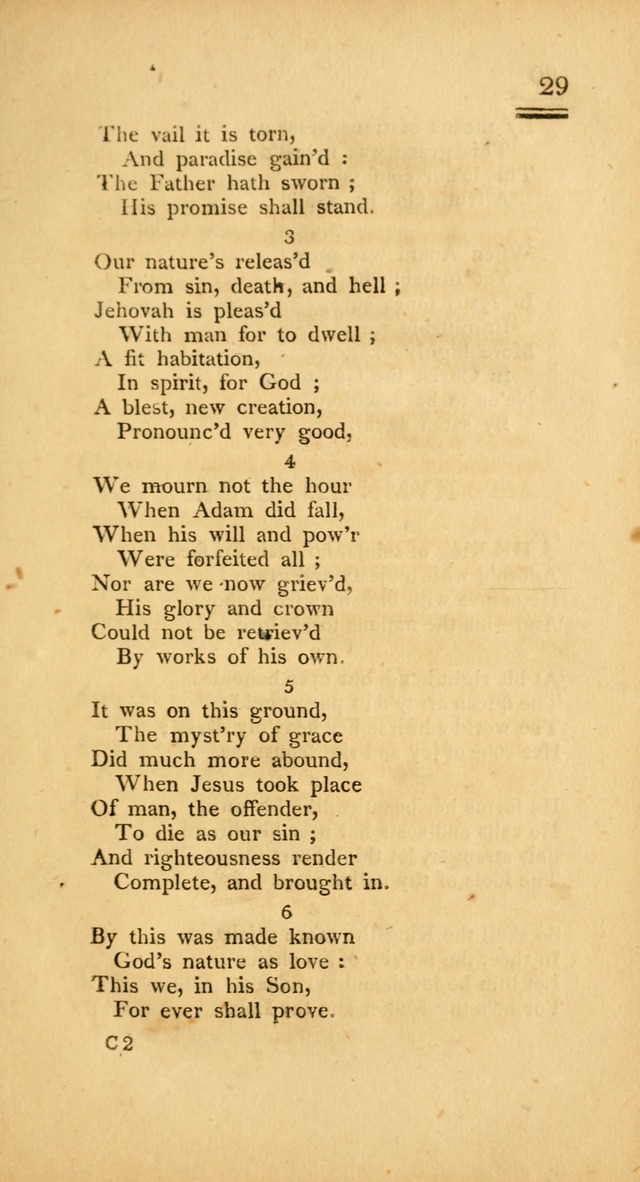 Psalms, Hymns and Spiritual Songs: selected and designed for the use of  the church universal, in public and private devotion; with an appendix, containing the original hymns omitted in the last ed. page 29