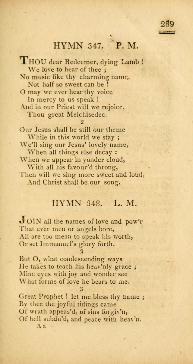 Psalms, Hymns and Spiritual Songs: selected and designed for the use of  the church universal, in public and private devotion; with an appendix, containing the original hymns omitted in the last ed. page 291