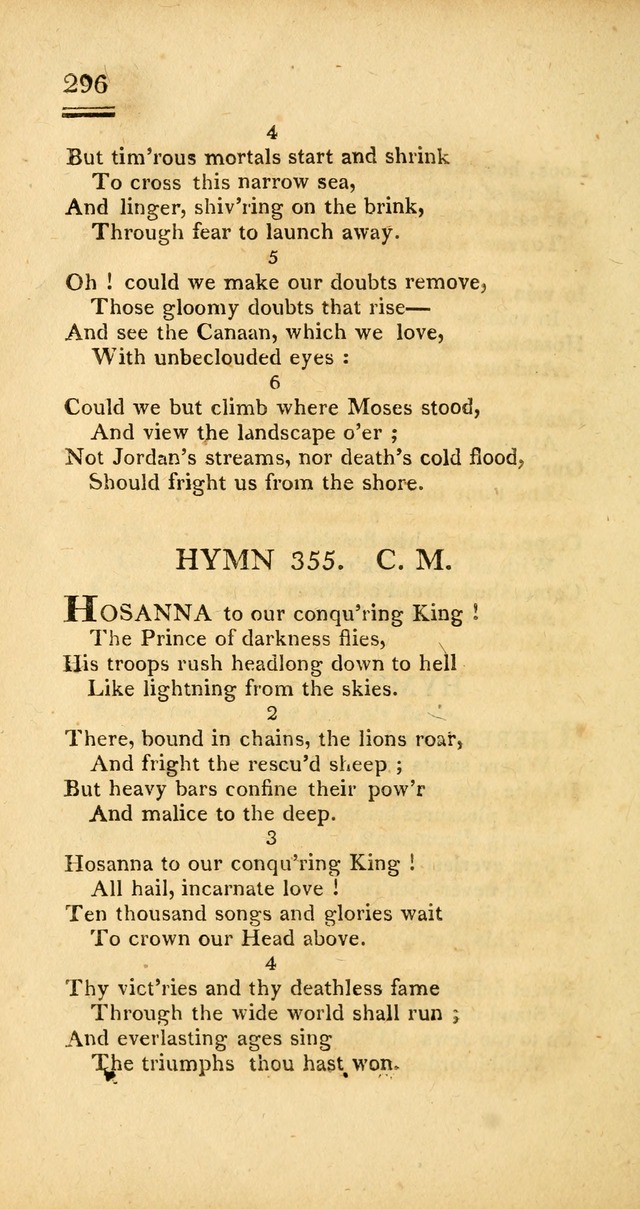 Psalms, Hymns and Spiritual Songs: selected and designed for the use of  the church universal, in public and private devotion; with an appendix, containing the original hymns omitted in the last ed. page 298