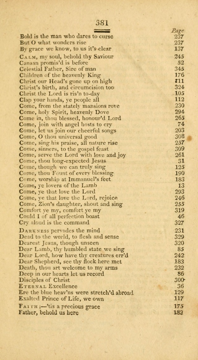 Psalms, Hymns and Spiritual Songs: selected and designed for the use of  the church universal, in public and private devotion; with an appendix, containing the original hymns omitted in the last ed. page 383