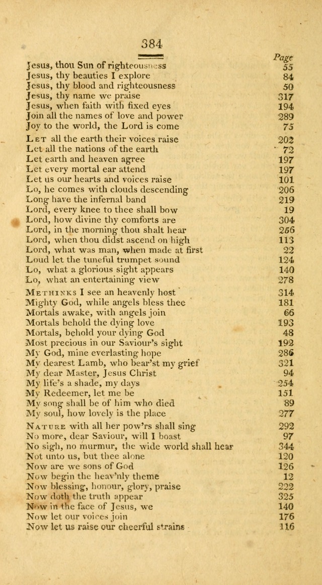 Psalms, Hymns and Spiritual Songs: selected and designed for the use of  the church universal, in public and private devotion; with an appendix, containing the original hymns omitted in the last ed. page 386