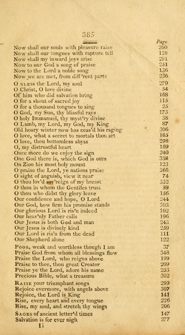 Psalms, Hymns and Spiritual Songs: selected and designed for the use of  the church universal, in public and private devotion; with an appendix, containing the original hymns omitted in the last ed. page 387