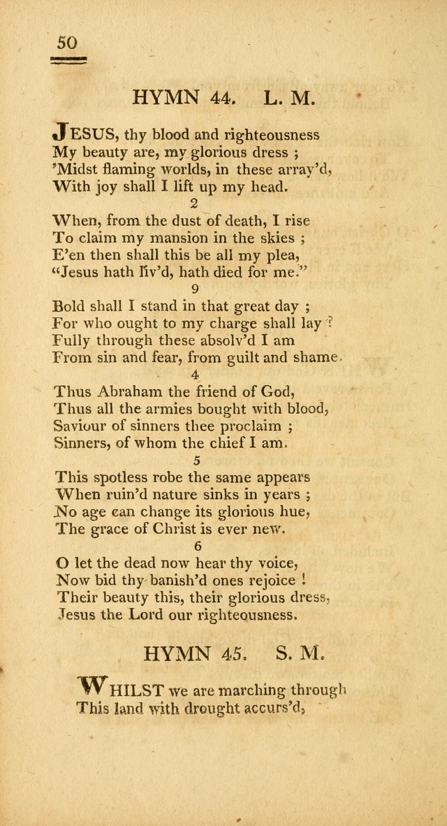 Psalms, Hymns and Spiritual Songs: selected and designed for the use of  the church universal, in public and private devotion; with an appendix, containing the original hymns omitted in the last ed. page 50