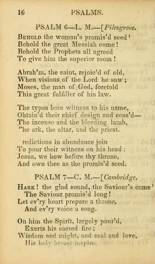 Psalms, Hymns, and Spiritual Songs: original and selected (5th ed.) page 16