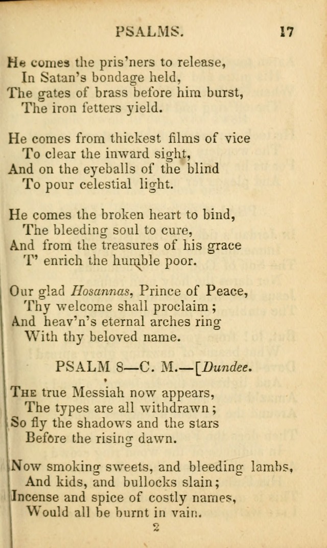 Psalms, Hymns, and Spiritual Songs: original and selected (5th ed.) page 17